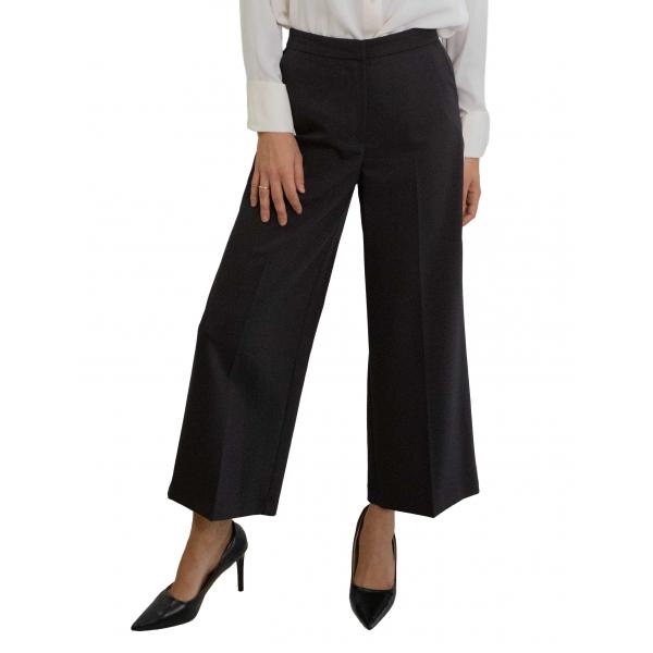 Pantaloni palazzo a vita alta con piega frontale Imperial